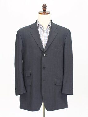 Boglioli 46L Gray Blazer Sport Coat Jacket 3-Button Solid Y486